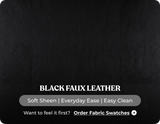 Nova Black Leather 3 Seater Sofa