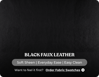 Nova Black Leather 3 Seater Sofa