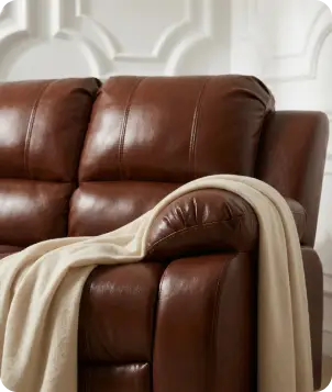 Veloura Tan Leather 2 Seater Sofa