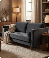 Scott Grey Velvet 2 Seater Sofa