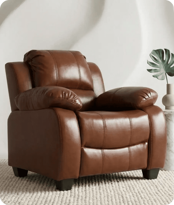 Veloura Tan Leather Armchair