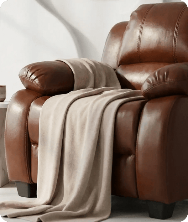 Veloura Tan Leather Armchair