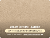 Cambridge Genuine Leather Cream Rise & Recline Mobility Chair