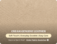 Cambridge Genuine Leather Cream Rise & Recline Mobility Chair