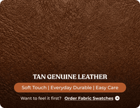 Oliver Genuine Leather Tan Rise & Recline Mobility Chair