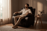 Veloura Black Leather Armchair