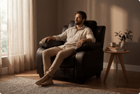 Veloura Black Leather Armchair