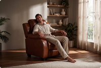 Veloura Tan Leather Armchair
