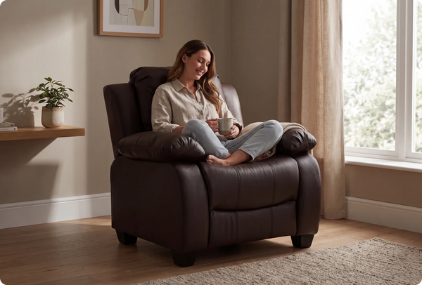 Veloura Brown Leather Armchair