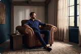 Savile Tan Suede Armchair
