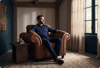 Savile Tan Suede Armchair