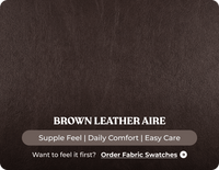 Serano Brown Leather Manual Recliner Armchair