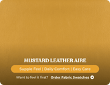 Florence Mustard Leather Footstool