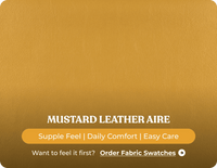 Florence Mustard Leather Footstool