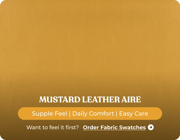 Florence Mustard Leather Footstool