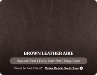 Serano Brown Leather Manual Recliner 3 Seater Sofa