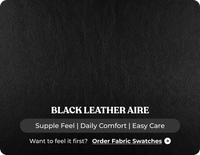 Serano Black Leather Manual Recliner 2 Seater Sofa