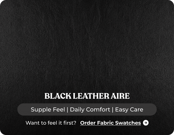 Serano Black Leather Manual Recliner 2 Seater Sofa