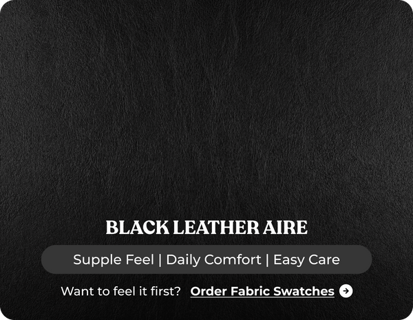 Serano Black Leather Manual Recliner 3 Seater Sofa
