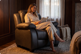 Veloura Grey  Leather Armchair