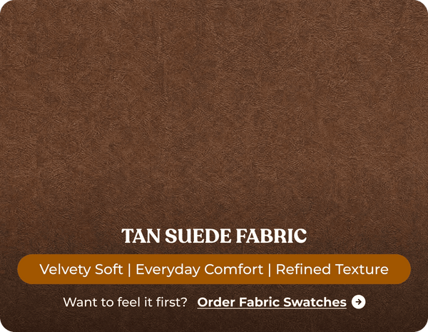 Savile Tan Suede 2 Seater Sofa