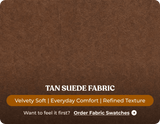 Savile Tan Suede 3 Seater Sofa