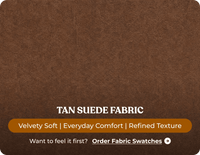 Savile Tan Suede 3 Seater Sofa