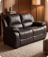 Veloura Grey Leather 2 Seater Sofa