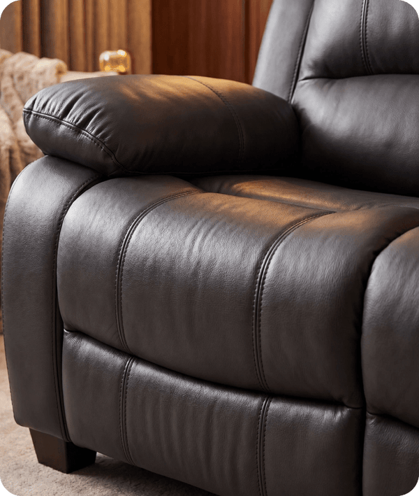 Veloura Grey Leather 2 Seater Sofa