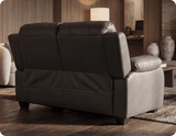 Veloura Grey Leather 2 Seater Sofa