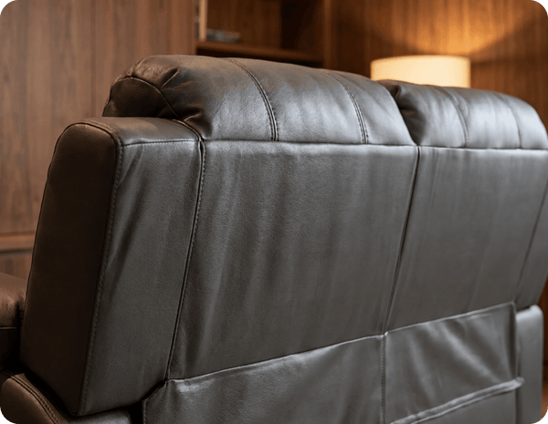Veloura Grey Leather 2 Seater Sofa