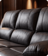 Veloura Grey Leather 3 Seater Sofa