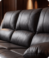 Veloura Grey Leather 3 Seater Sofa