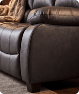 Veloura Grey Leather 3 Seater Sofa