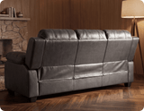 Veloura Grey Leather 3 Seater Sofa