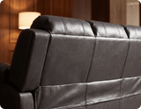 Veloura Grey Leather 3 Seater Sofa