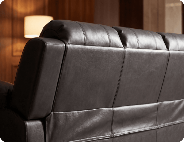 Veloura Grey Leather 3 Seater Sofa