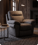 Lunaro Grey Fabric Electric Recliner Armchair