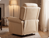 Derby Genuine Leather Cream Rise & Recline Mobility Chair