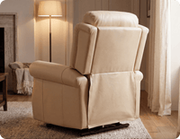 Derby Genuine Leather Cream Rise & Recline Mobility Chair