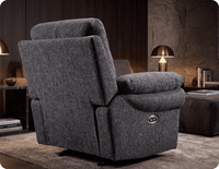 Lunaro Grey Fabric Electric Recliner Armchair