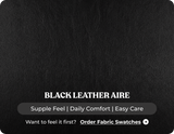 Florence Black Leather 3 Seater Sofa