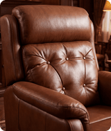 Oliver Genuine Leather Tan Rise & Recline Mobility Chair