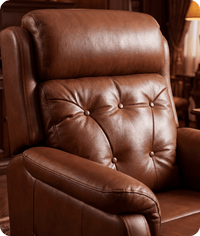 Oliver Genuine Leather Tan Rise & Recline Mobility Chair