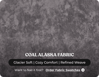 Westminster Coal Alaska Fabric U Shape High Back Corner Sofa