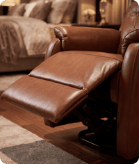 Oliver Genuine Leather Tan Rise & Recline Mobility Chair