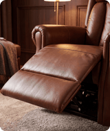 Derby Genuine Leather Tan Rise & Recline Mobility Chair
