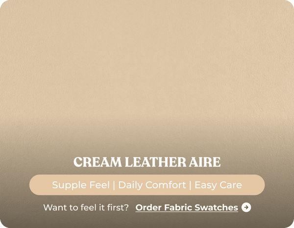 York Cream Leather Manual Recliner Armchair