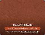 Veloura Tan Leather 3 Seater Sofa