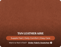 Veloura Tan Leather 3 Seater Sofa